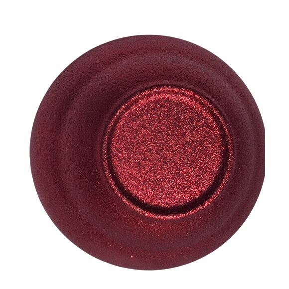 Glass Bowl Red Sparkle Glitter Christmas Holiday 6" NEW Classic Home NWT Turkey - Picture 3 of 4